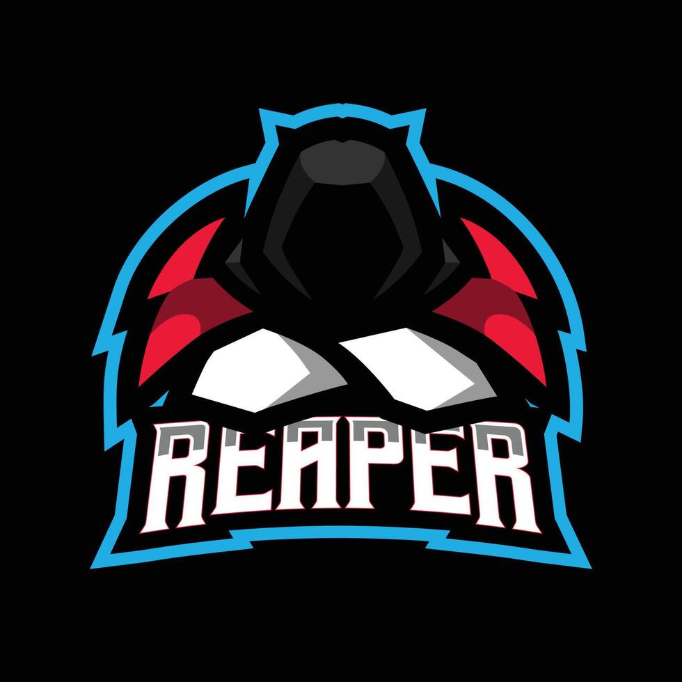 Reaper mascot gaming logo vector