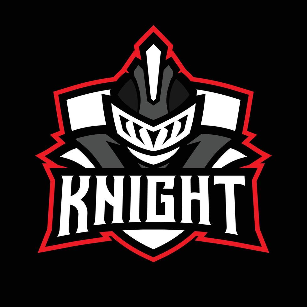 Knight mascot gaming logo vector