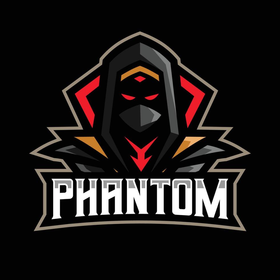 Phantom mascot gaming logo vector