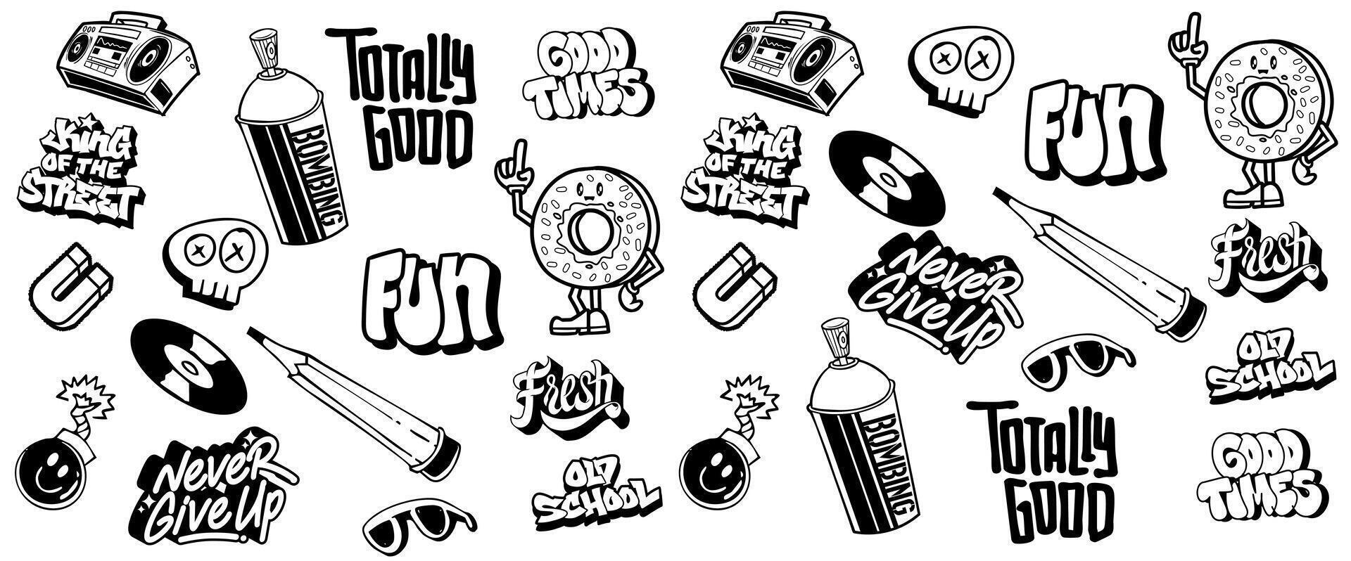 Graffiti Doodle background illustration vector