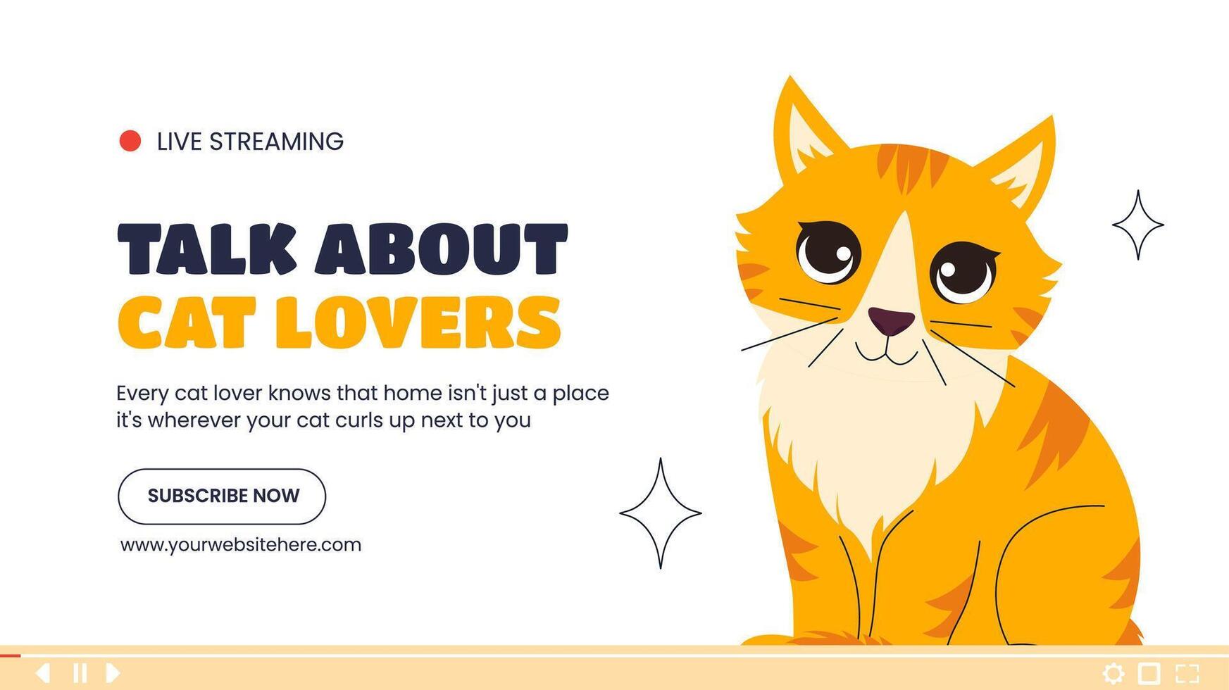 Cat Appreciation Day Social Media Graphic with Hand-Drawn Flat Illustration for Pet Thumbnail vector