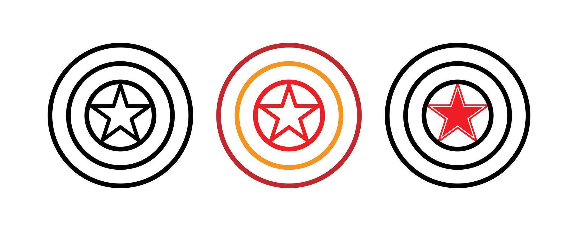 Captain American Shield Icon. Holiday Award Badge. vector