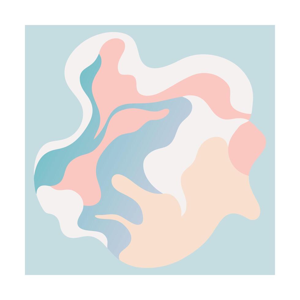 Abstract Pastel Swirls Against a Light Blue Background for Modern Design vector