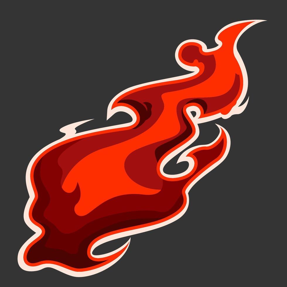 Editable stylish fire flame design vector