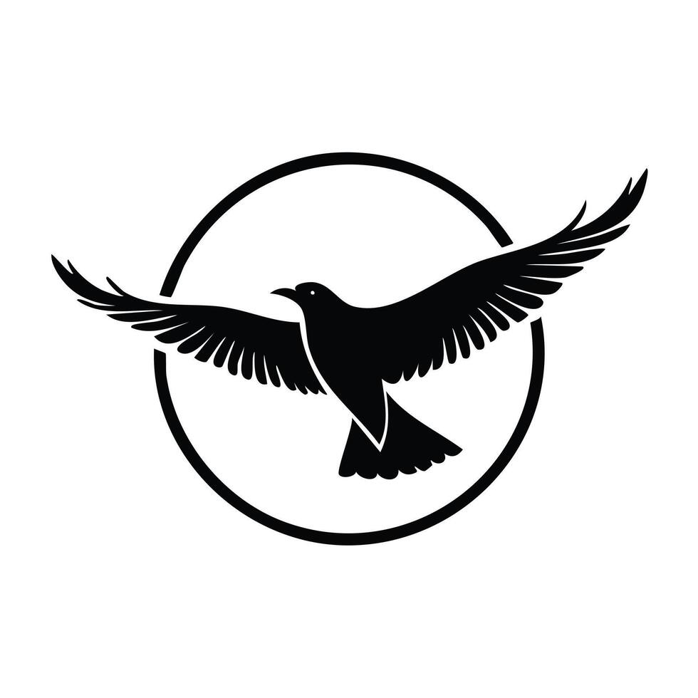 Bird Logo - Minimalist Simple Black Silhouette for Brand Identity vector