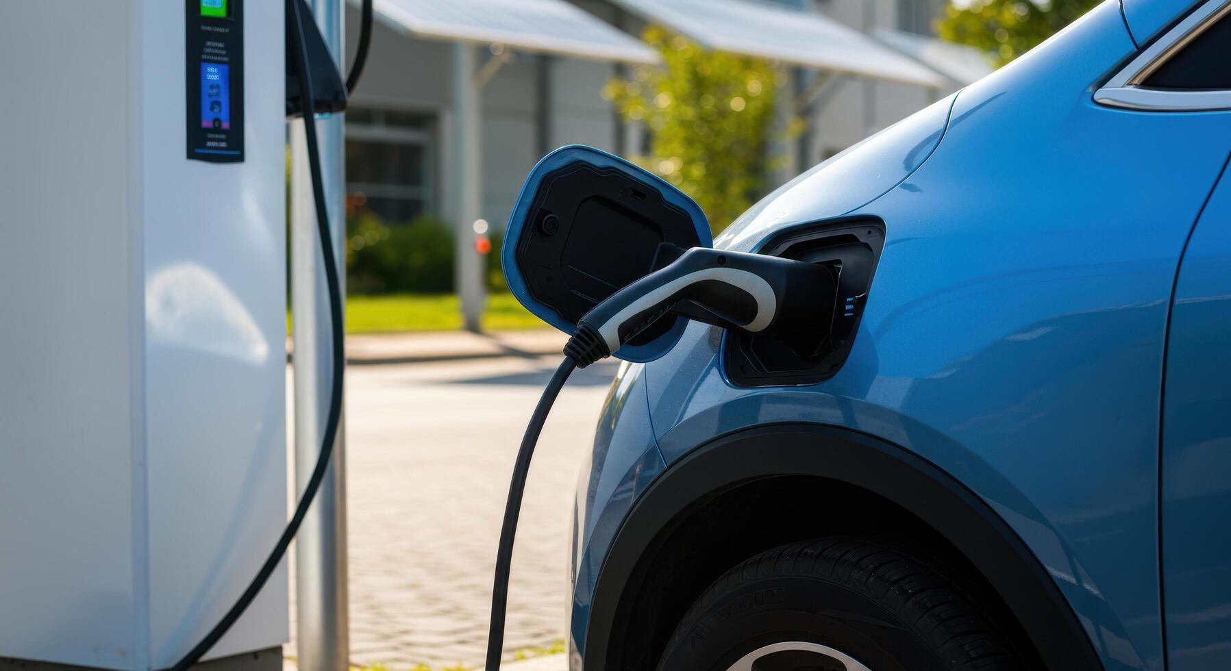 Car Charging from Solar Station - Clean Transportation photo