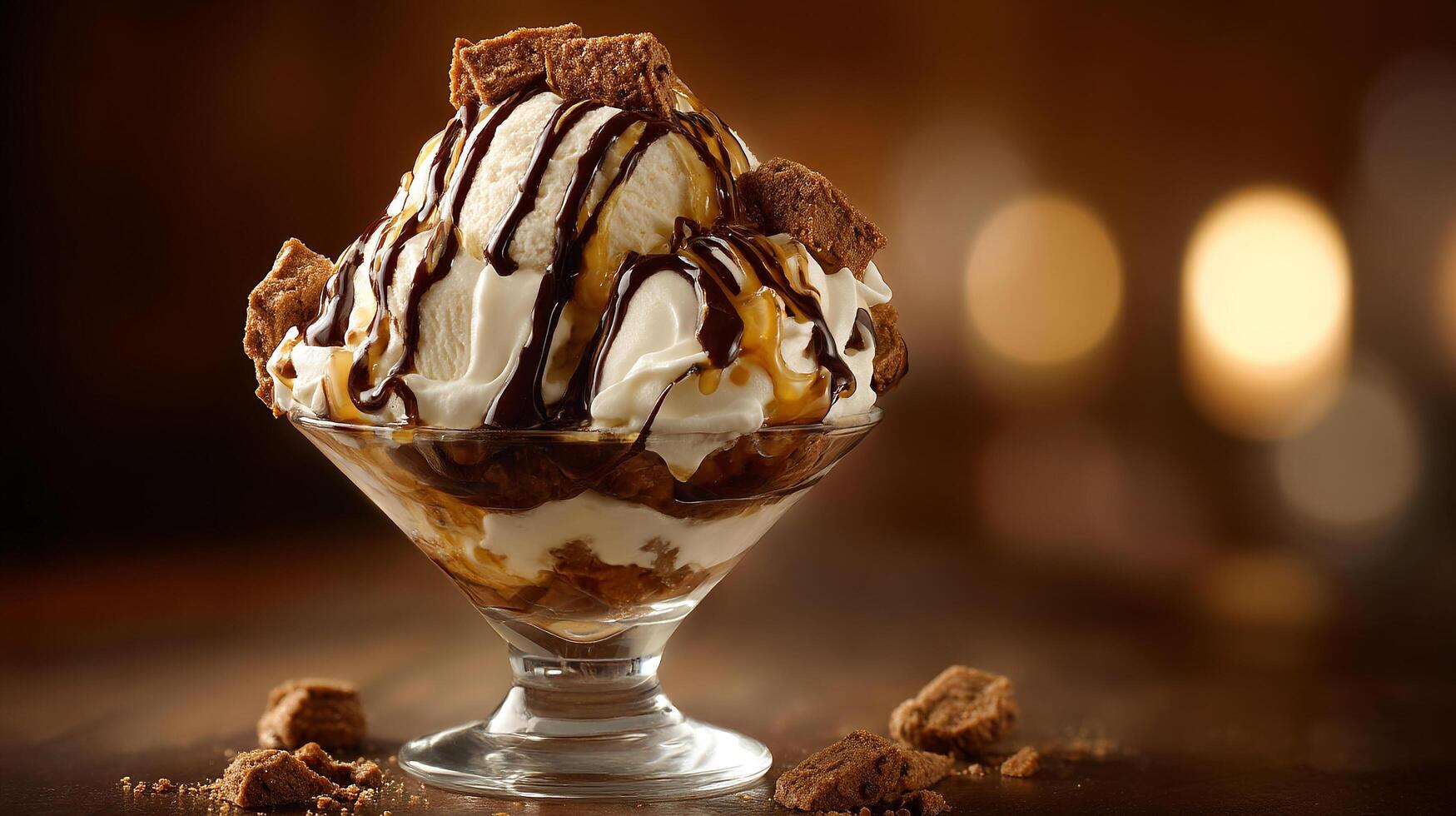 Realistic textures in high-res dessert photography photo