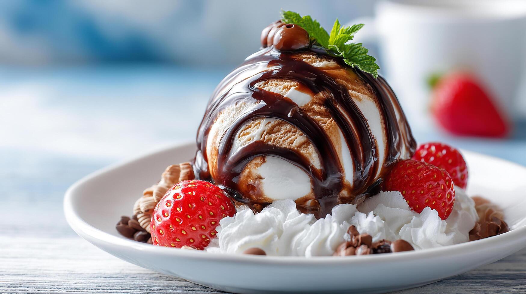 Creamy dessert image with smooth warm finish photo