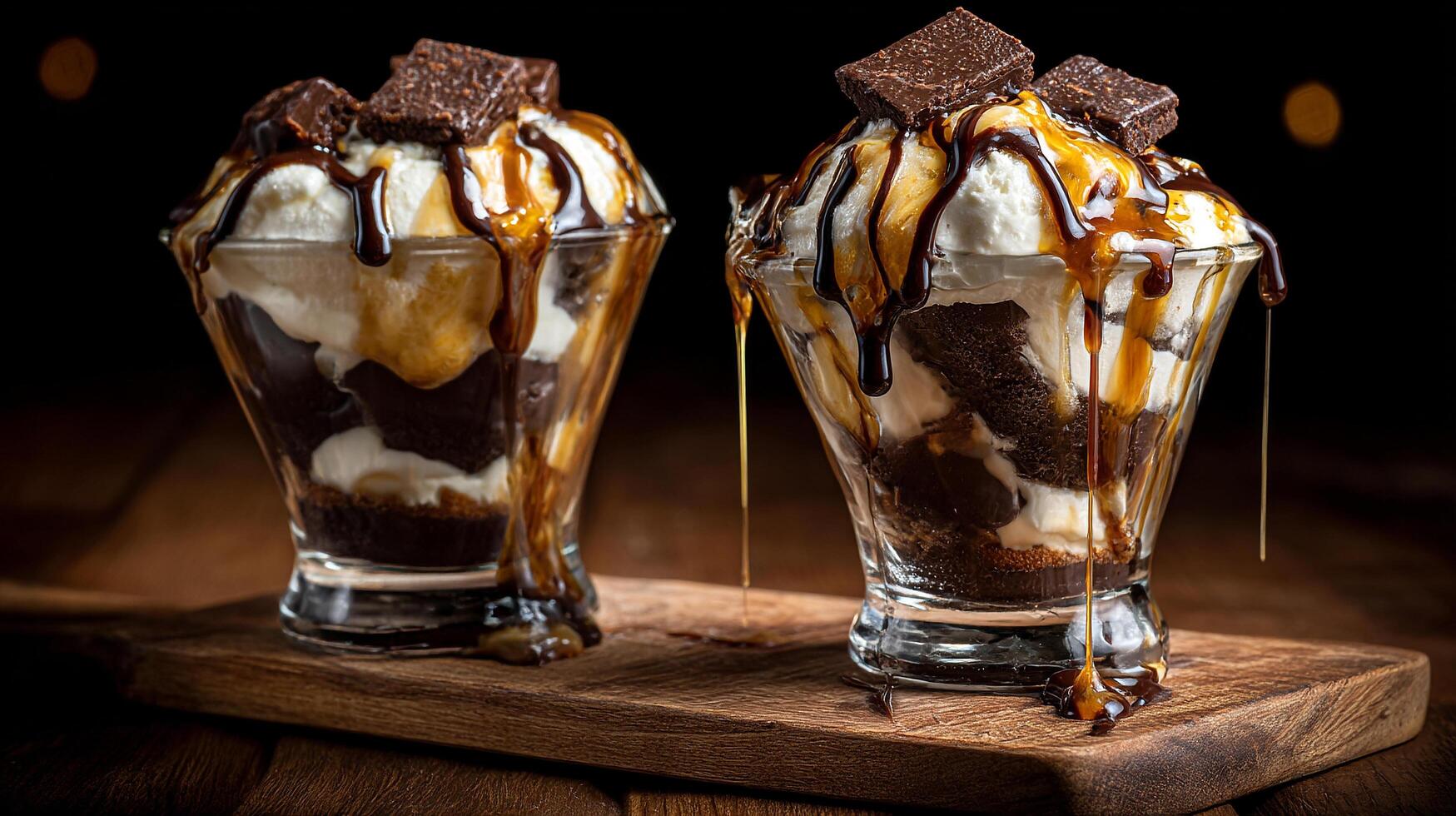 Realistic lighting and texture in dessert photography photo