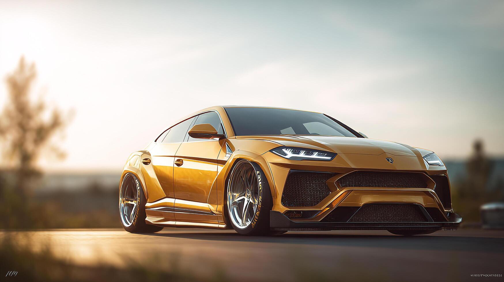 Detailed car body in luxury photography photo