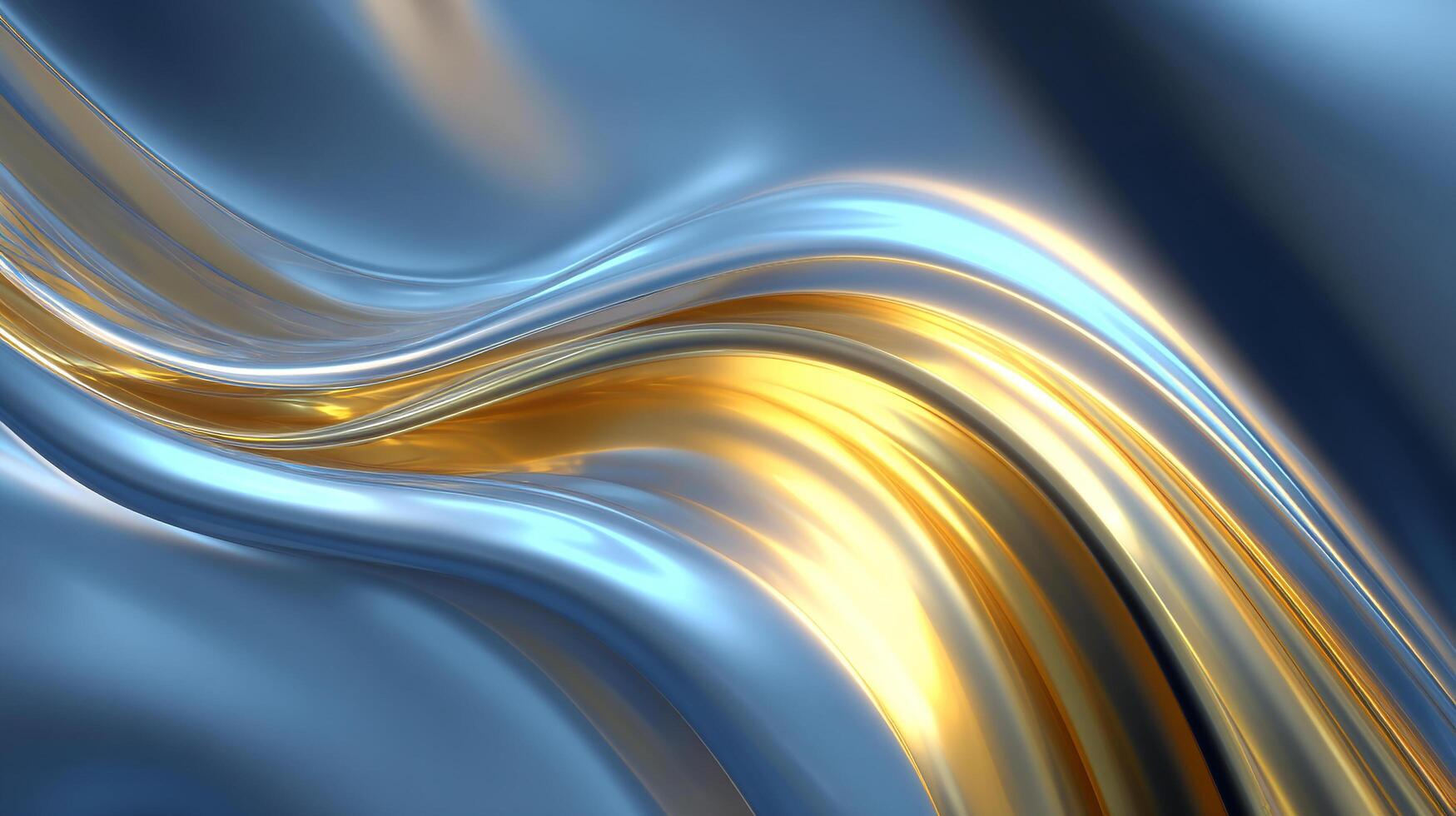 Silky curved lines in abstract wave pattern photo