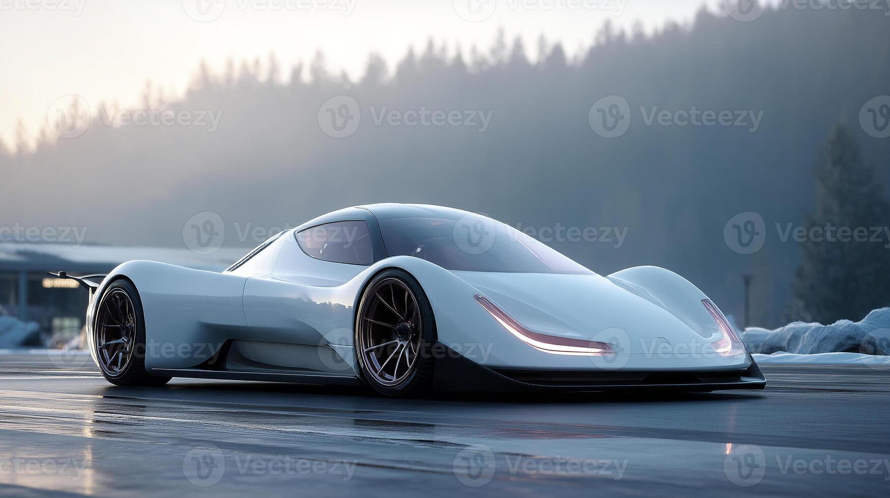 Sunlit outdoor car photography with high clarity photo