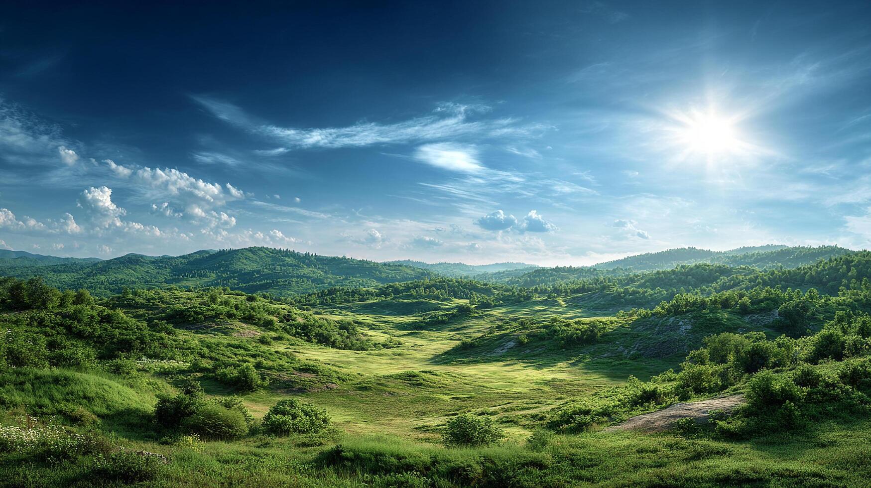 High detail summer nature with vivid background colors photo