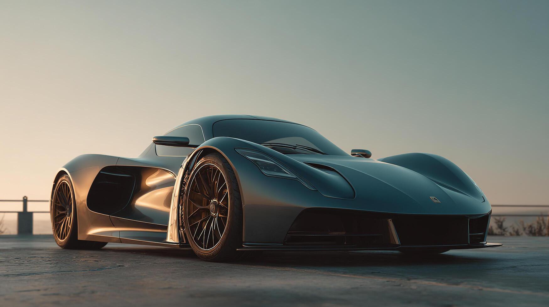 Stylish car lines in photorealistic photography photo