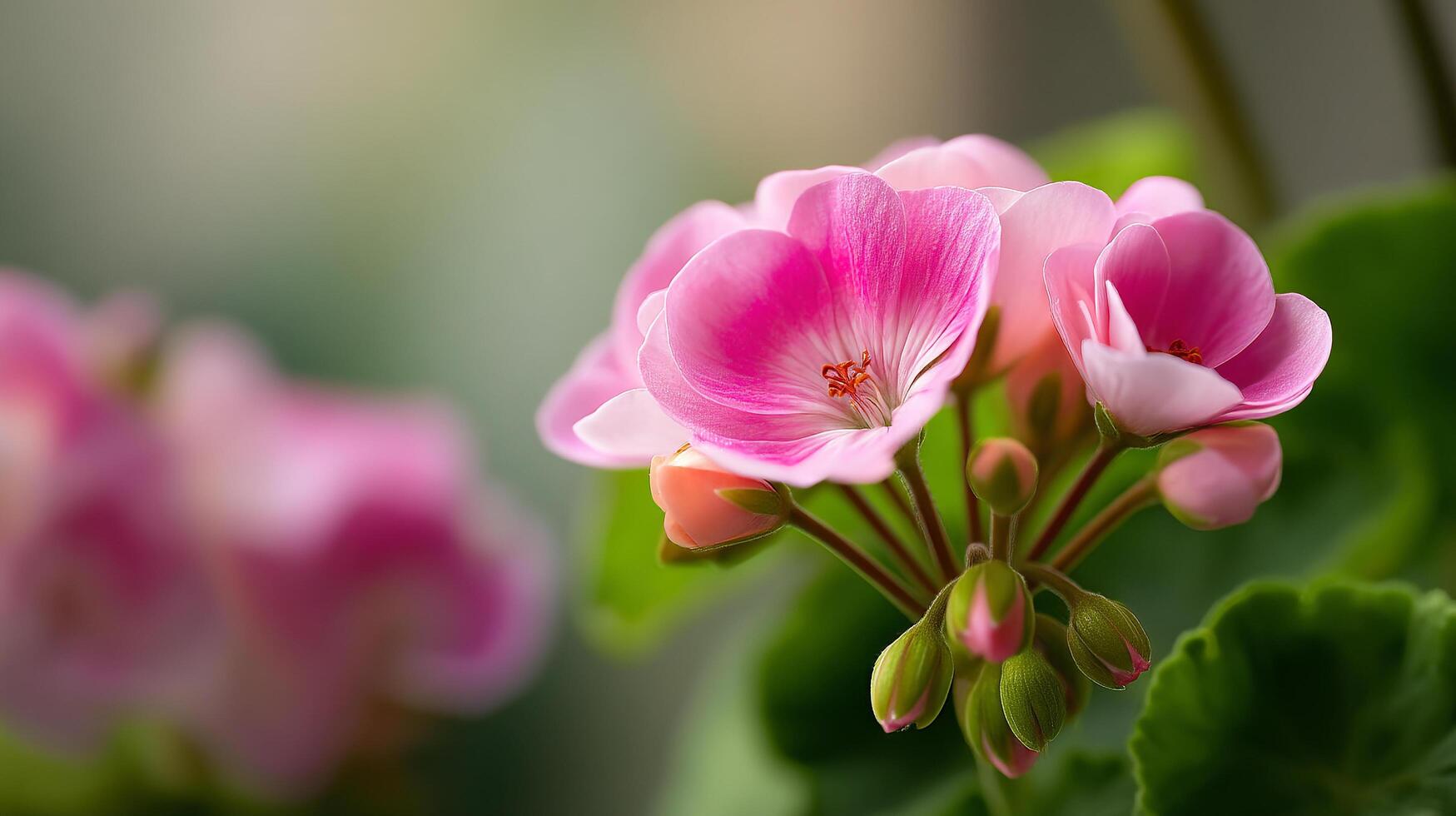 Textured flower close up in beautiful garden photo