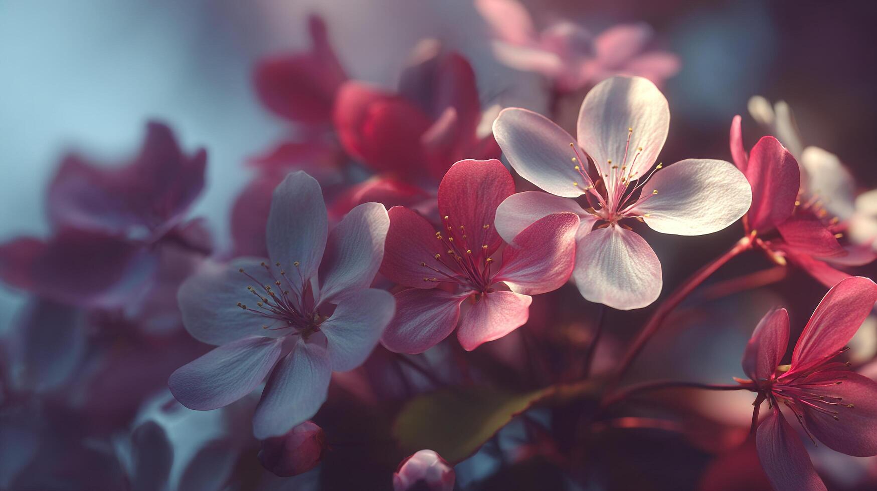Colorful blooming beautiful flower in sharp detail photo