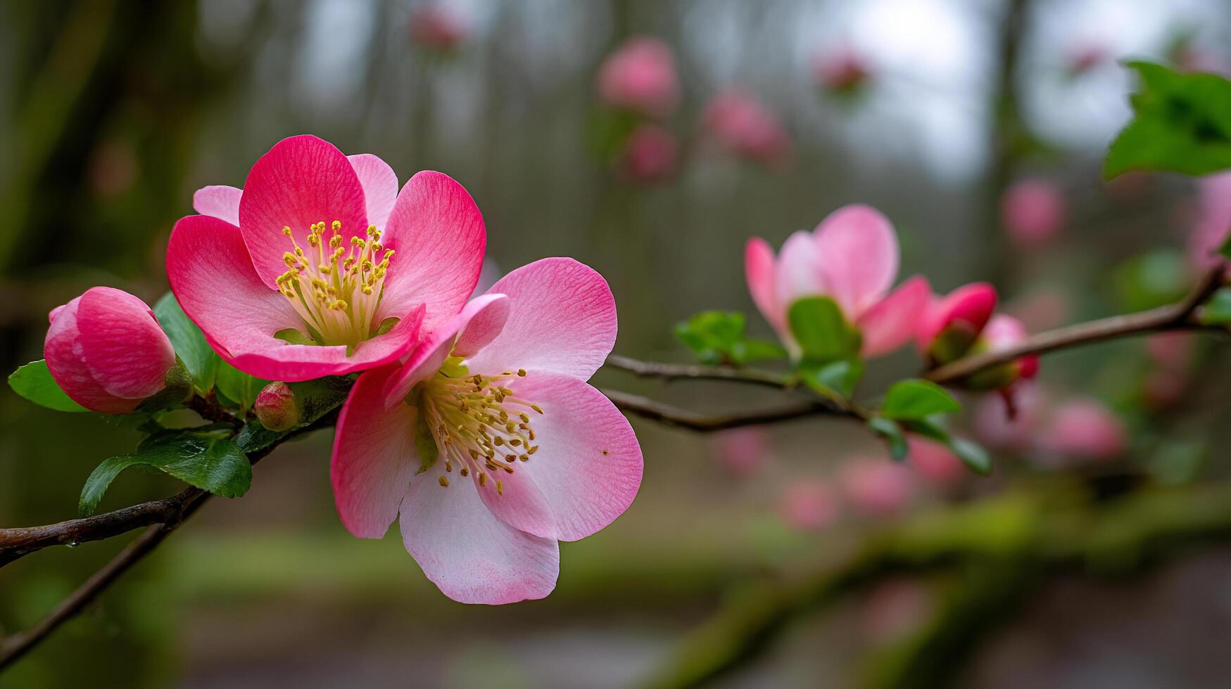 Spring macro photo of flower with warm light and detail