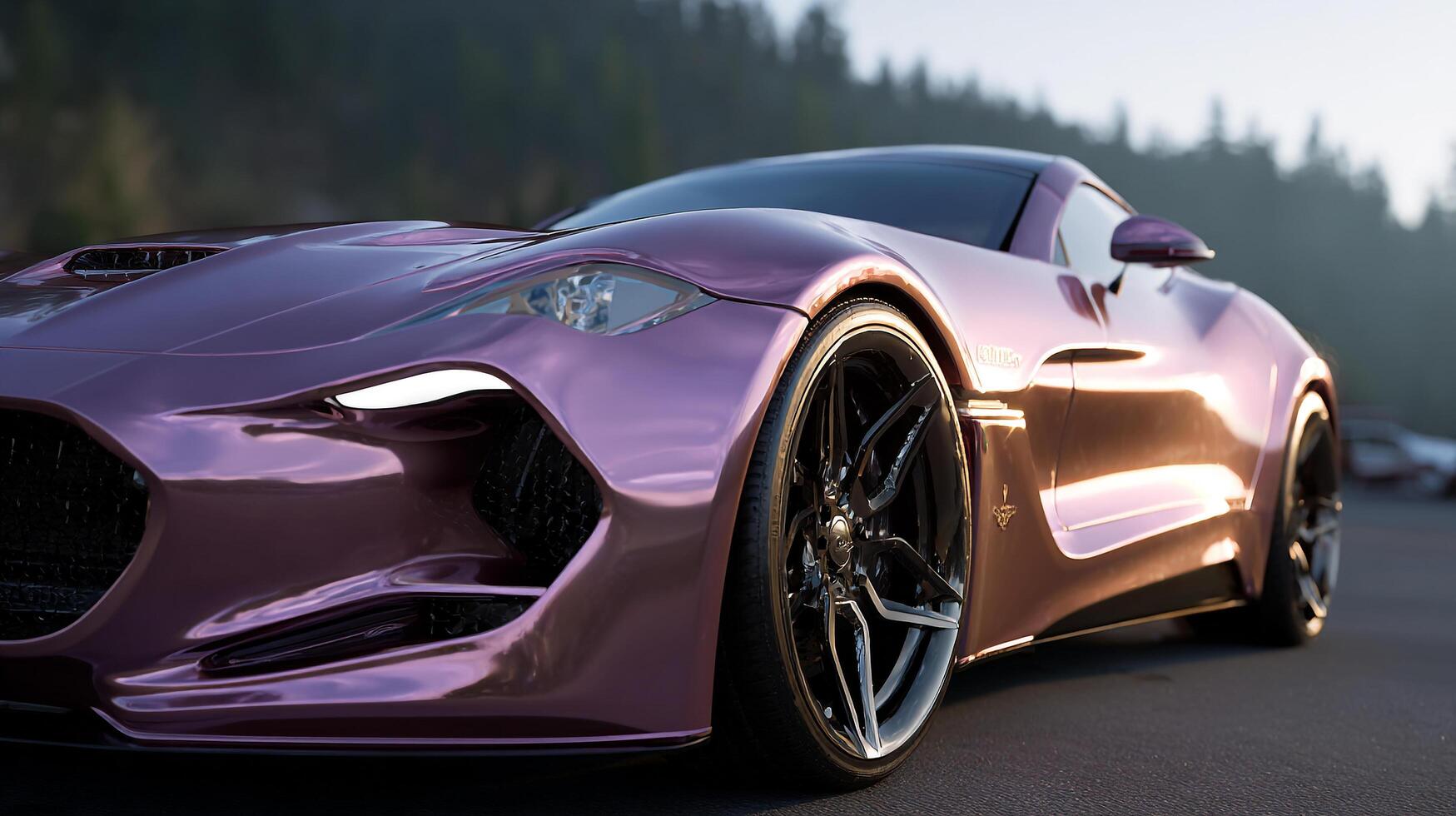 Sleek daylight shine in auto photography photo