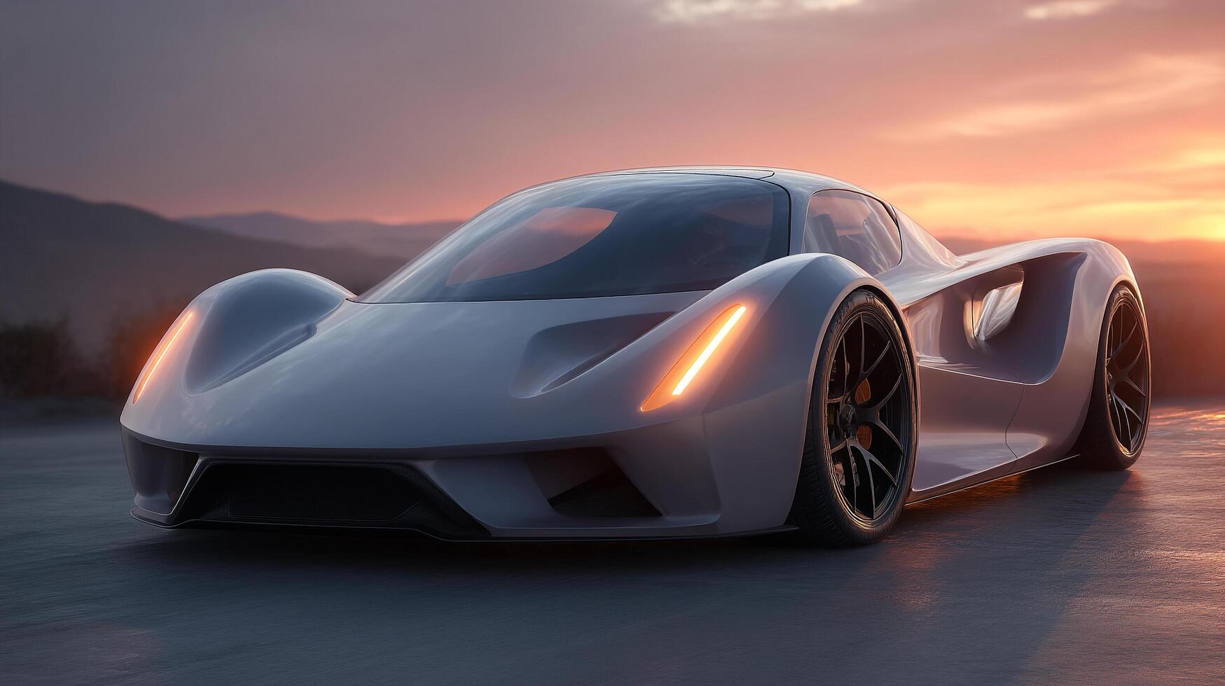 High-end auto photography in sunlight tone photo
