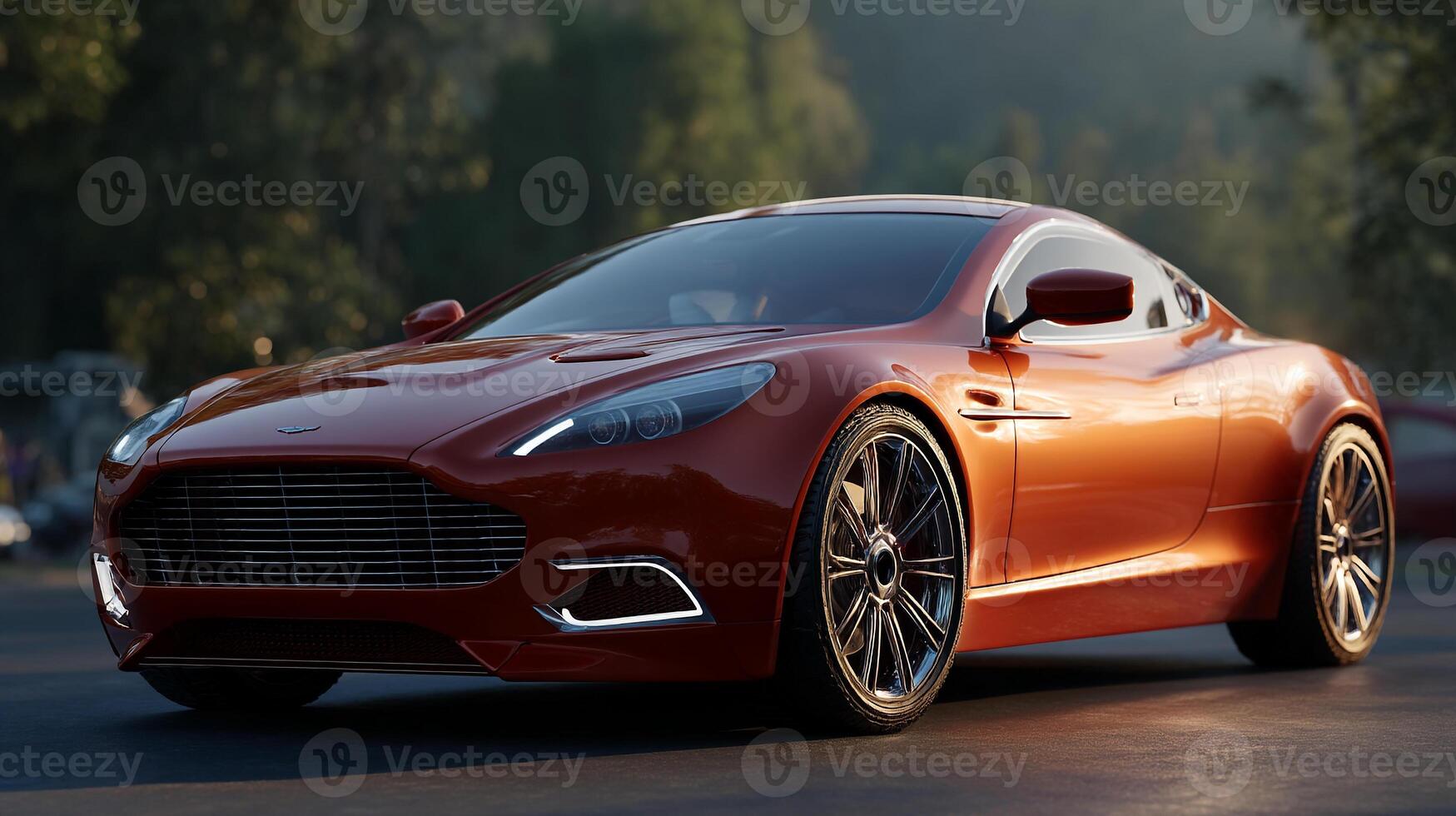 Sculpted car shine in high-end photography photo