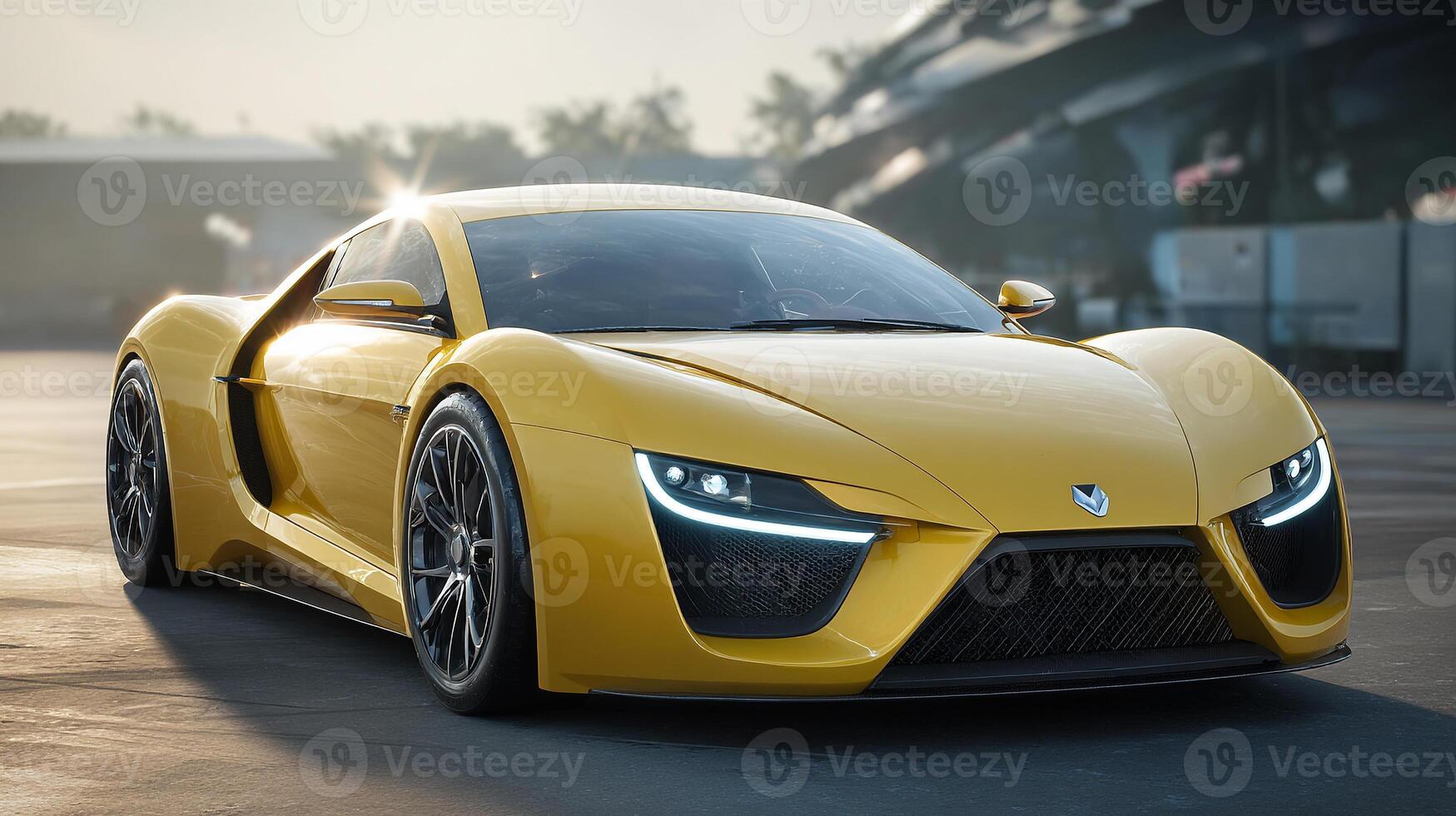 Glossy finish in elegant car photography photo