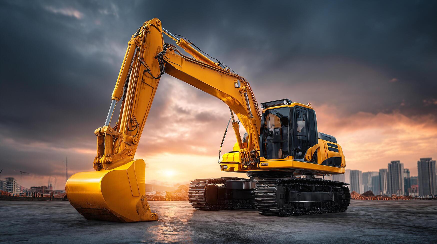 Close-up excavator textures with natural lighting photo