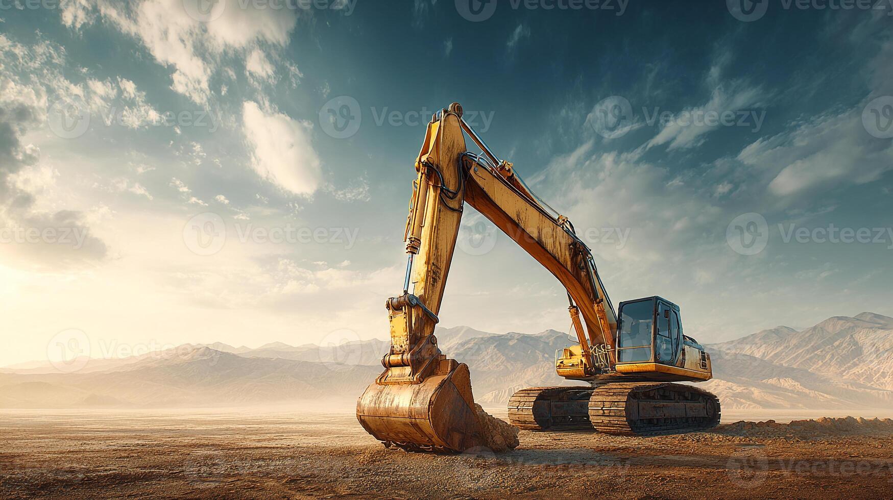 High-resolution excavator photo with natural lighting