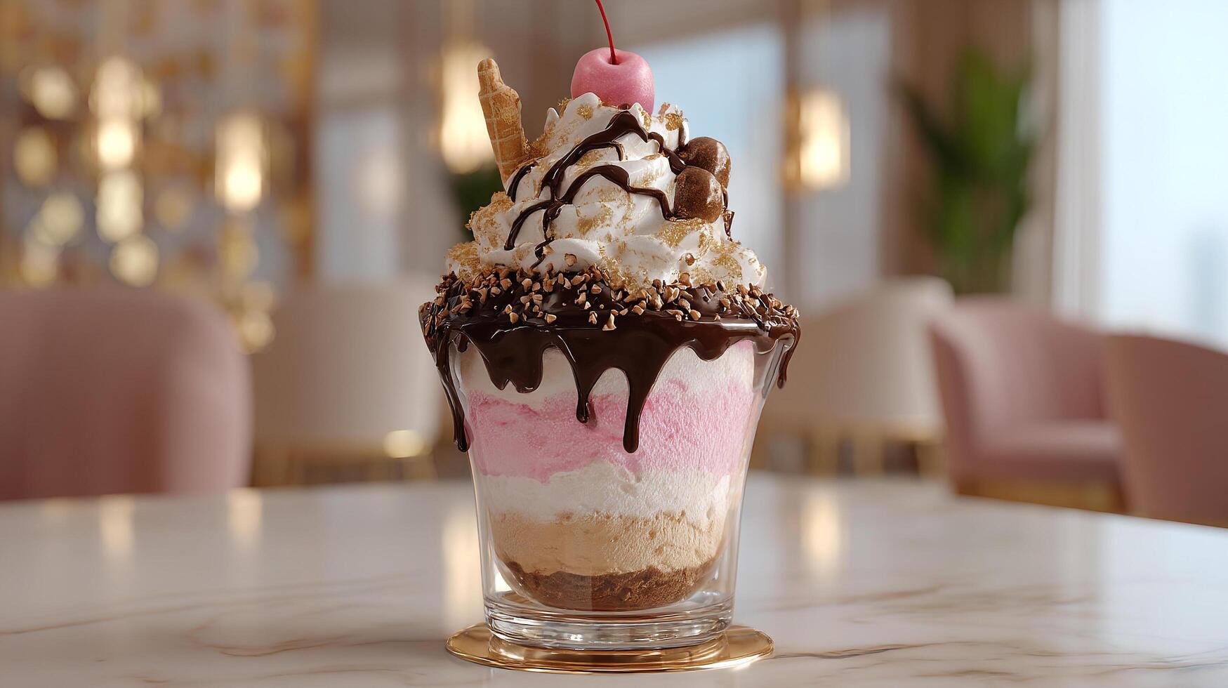 Soft frozen treat ice cream photo with sweet colorful sprinkles
