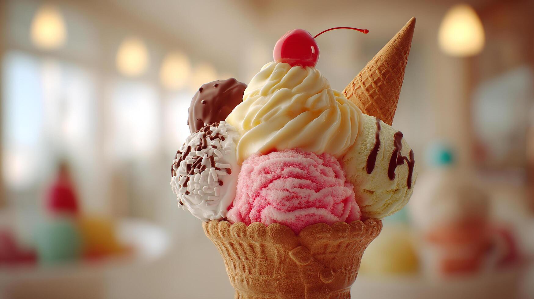 Ice cream texture ice cream photo in creamy photorealistic form