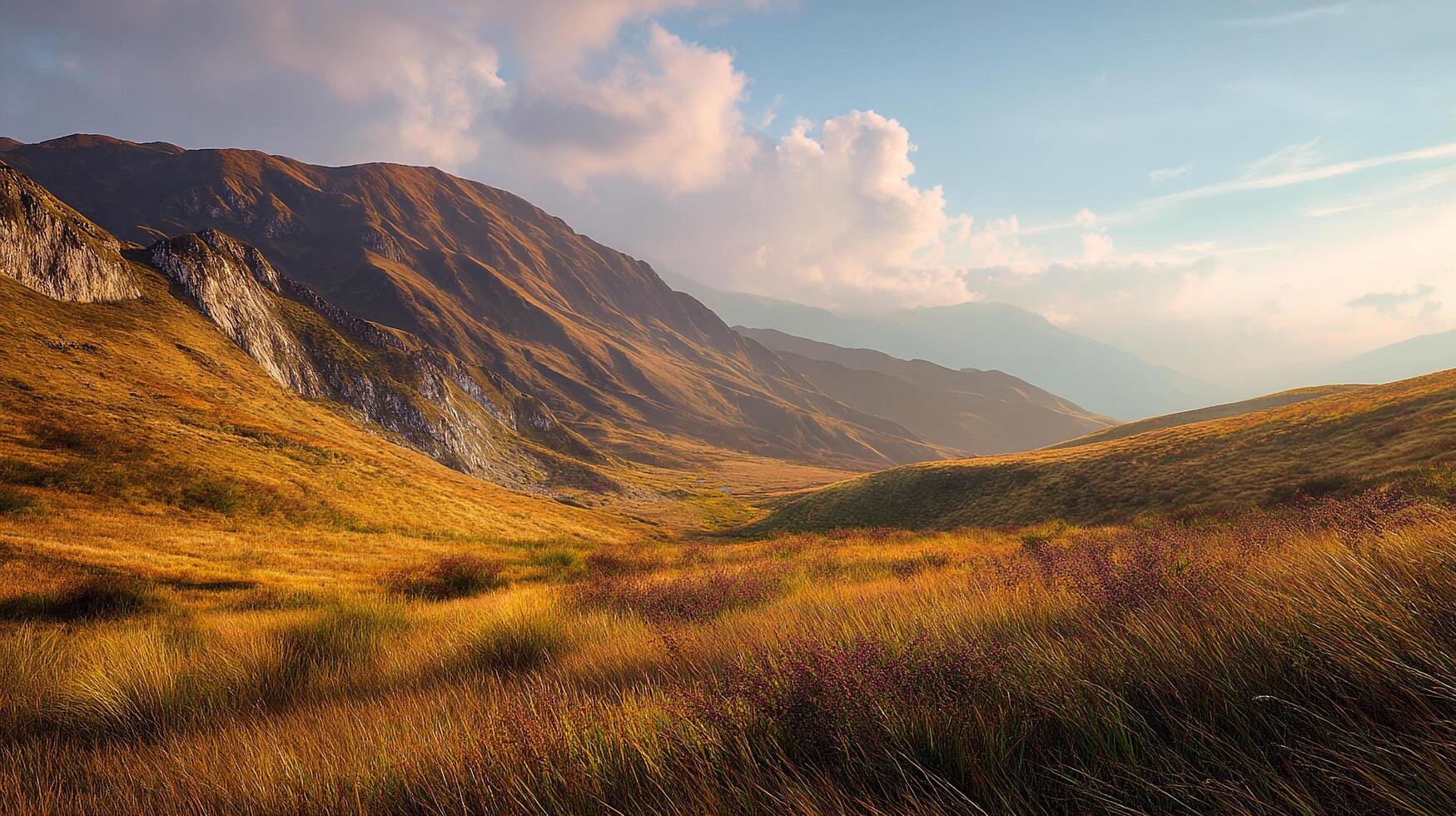 Photorealistic landscape with realistic color grading and beautiful view photo