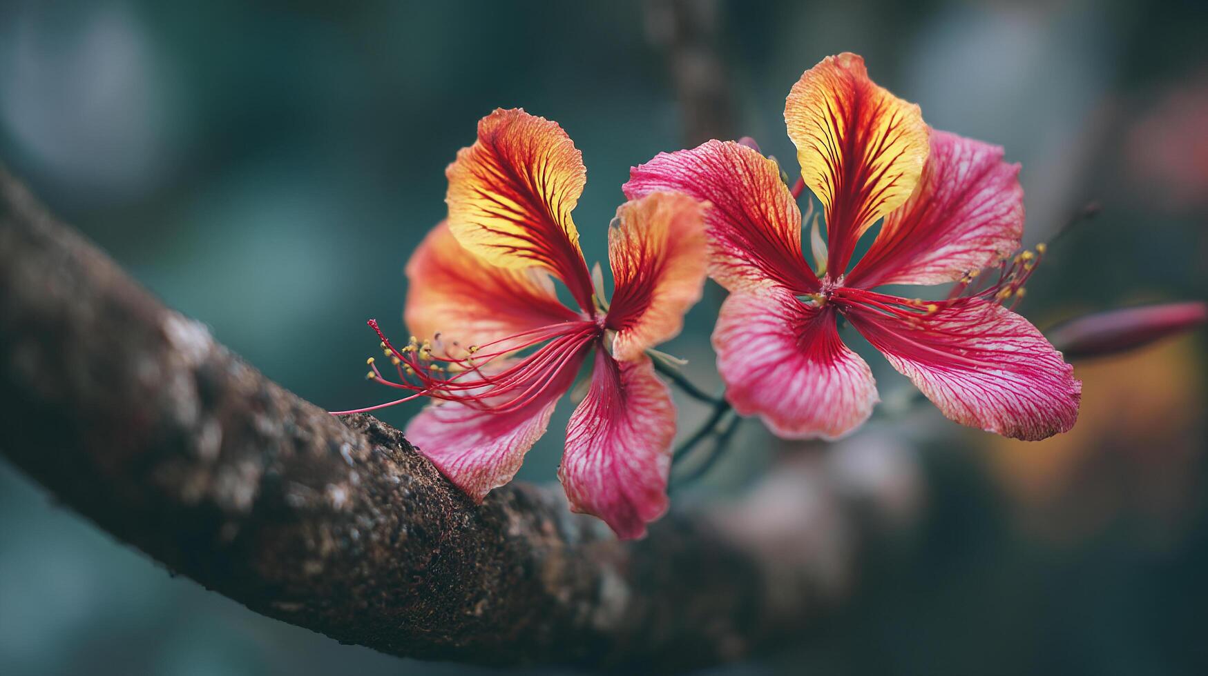 Spring close up flower photo of tree flower in vivid detail