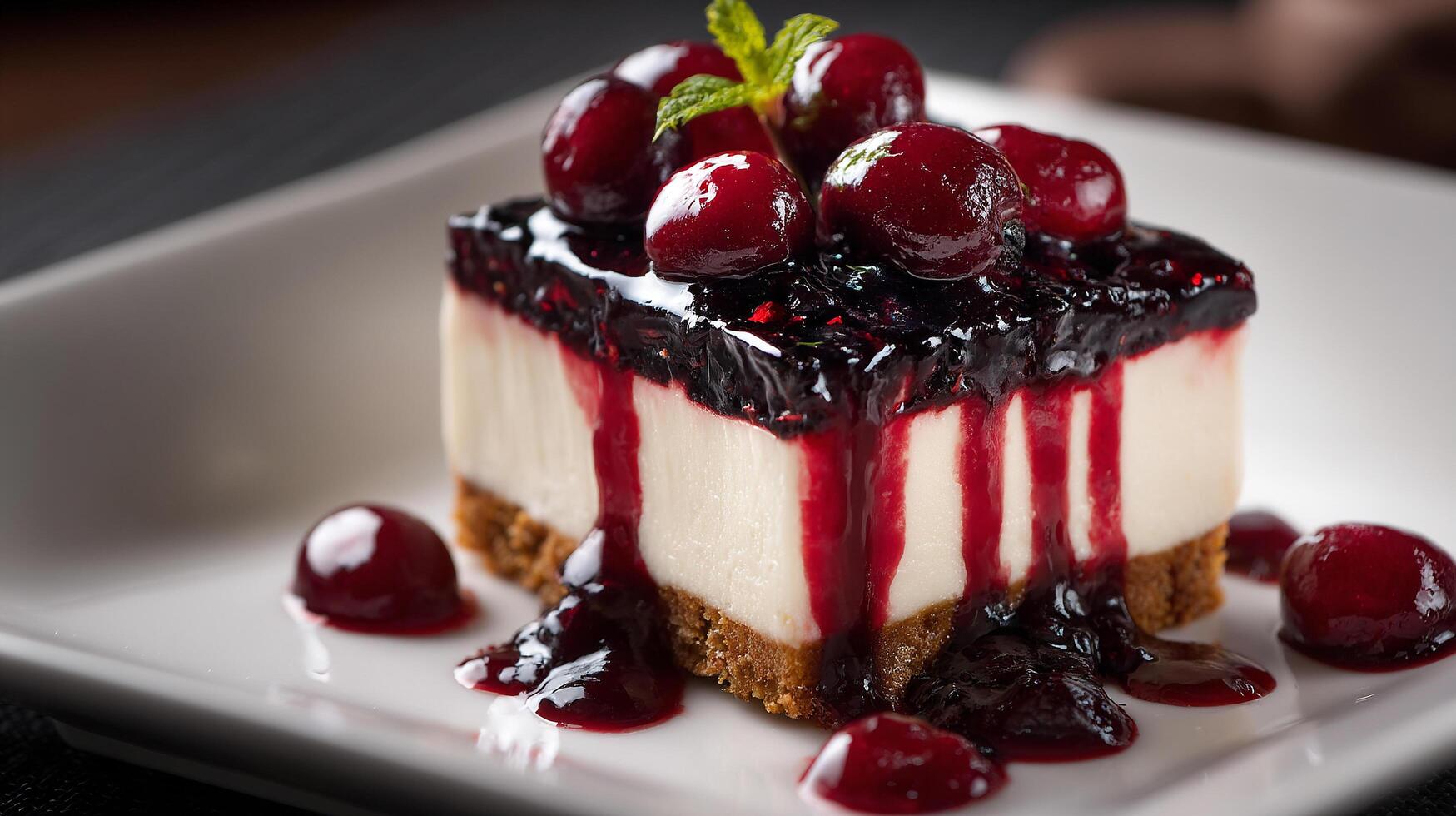 Warm lighting textured dessert with elegant texture finish photo
