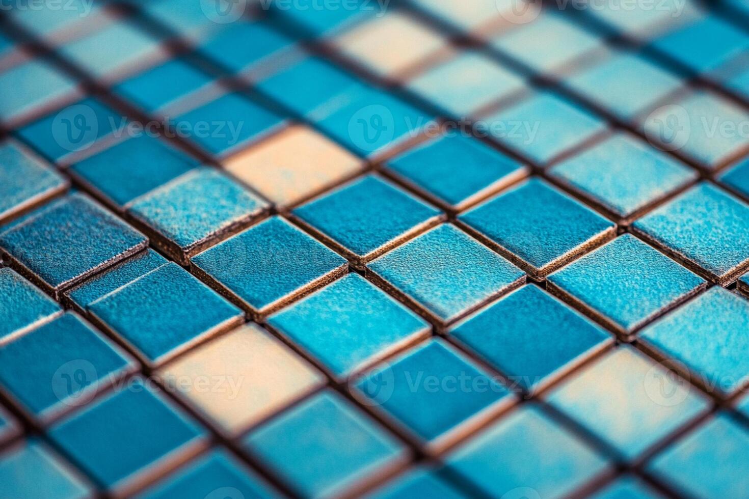 A close up of a blue tile wall photo