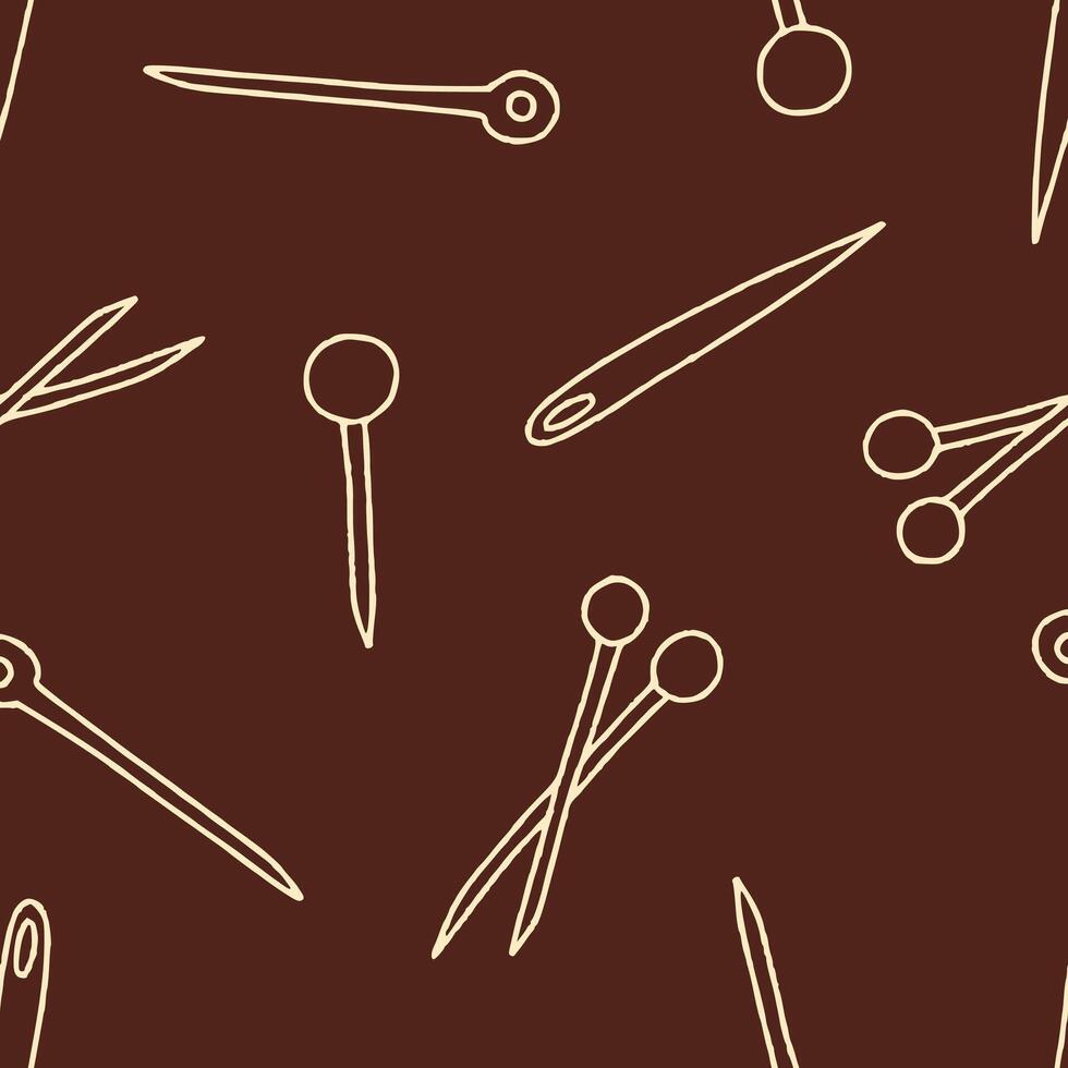 Outline Needle Pattern Repeat Seamless for Wallpaper Background Cover Packaging vector