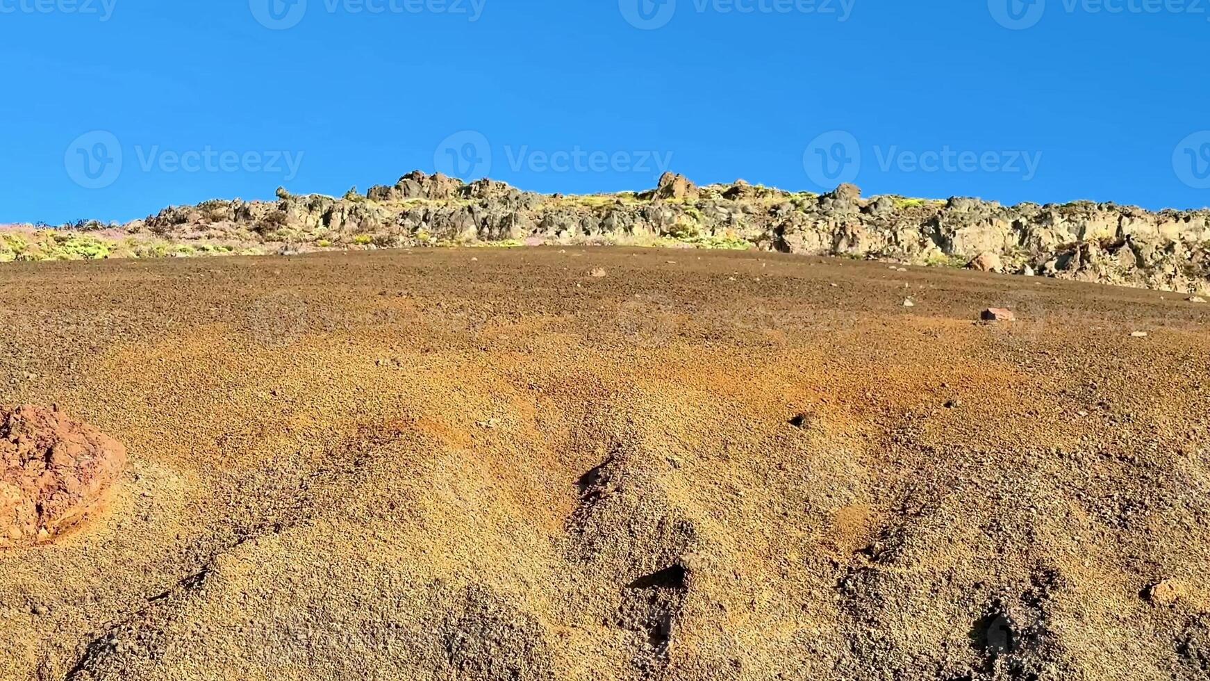 The absolutely stunning view of a breathtaking volcanic landscape showcases many diverse formations and unique textures photo