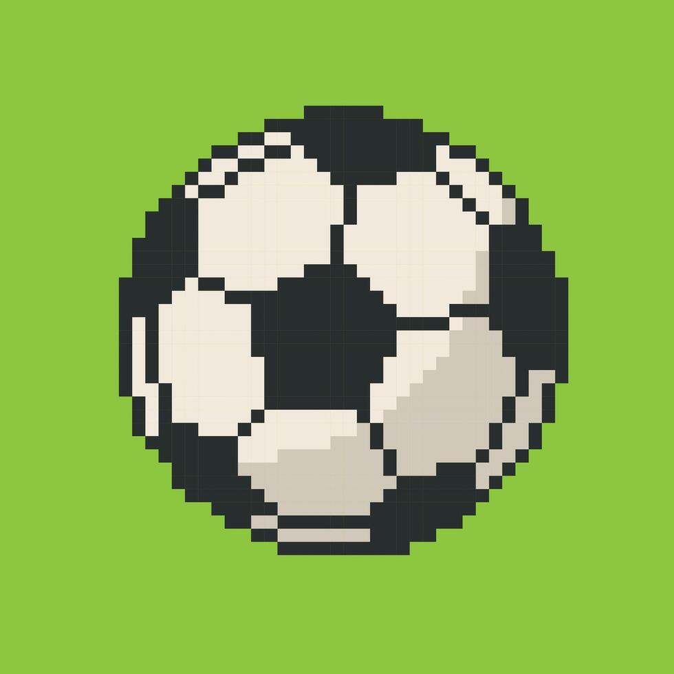 soccer ball pixel art vector