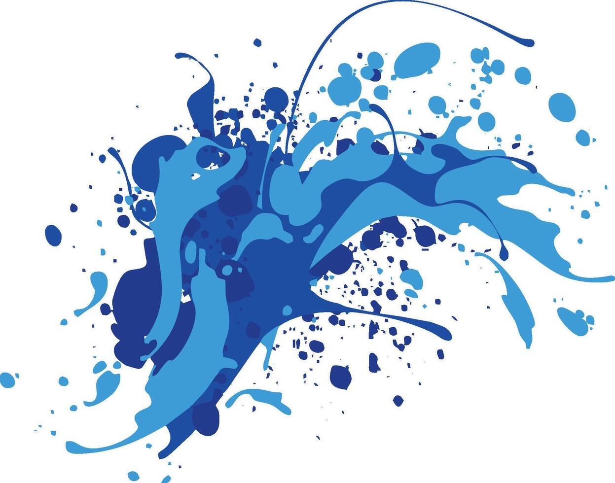 Blue Paint Splatter Design vector