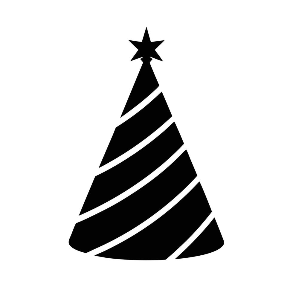 Party Hat Silhouette Stencil Icon vector