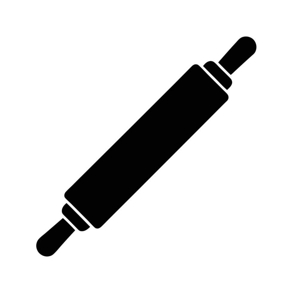 Rolling Pin Silhouette Stencil Icon vector