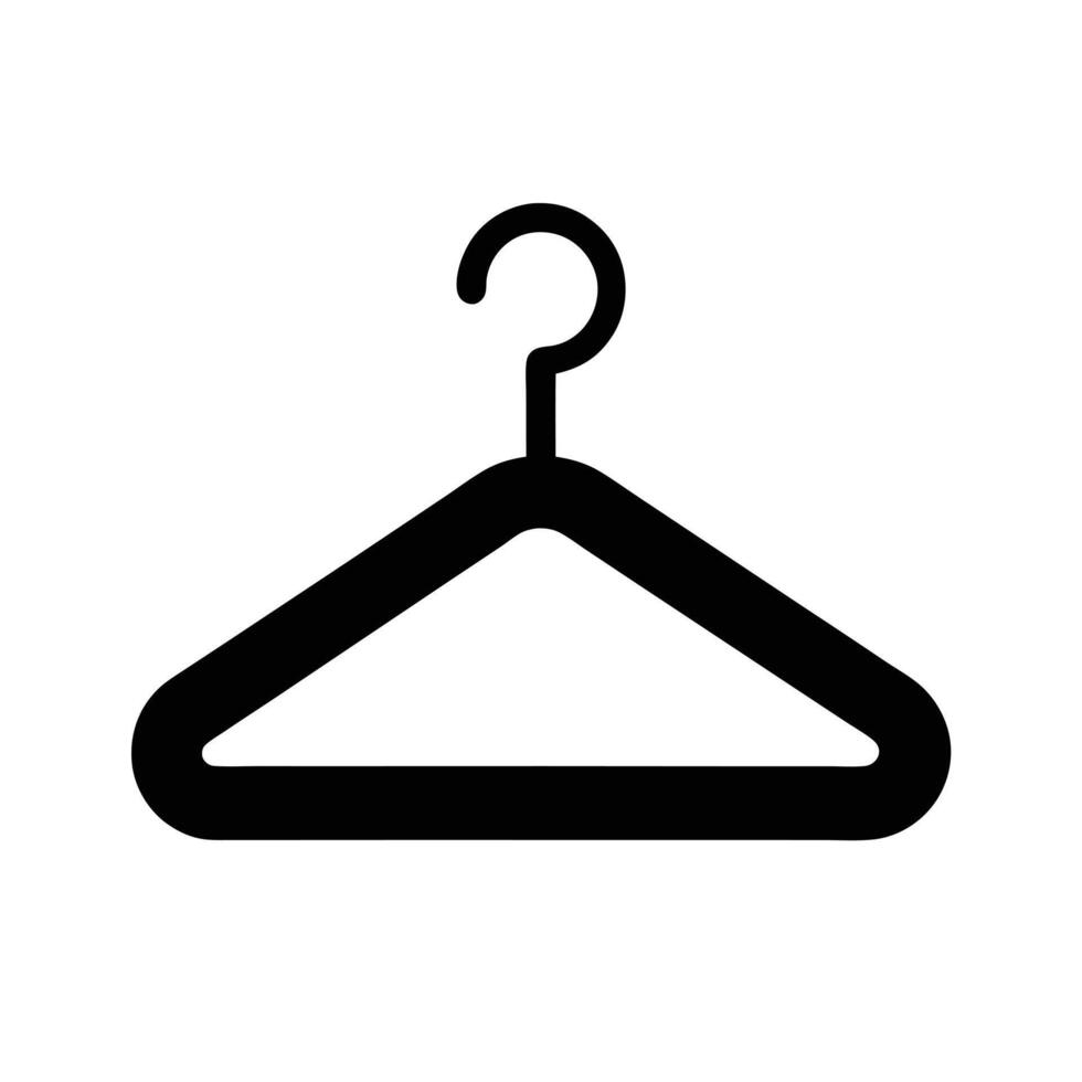 Hanger Clothes Silhouette Stencil Icon vector