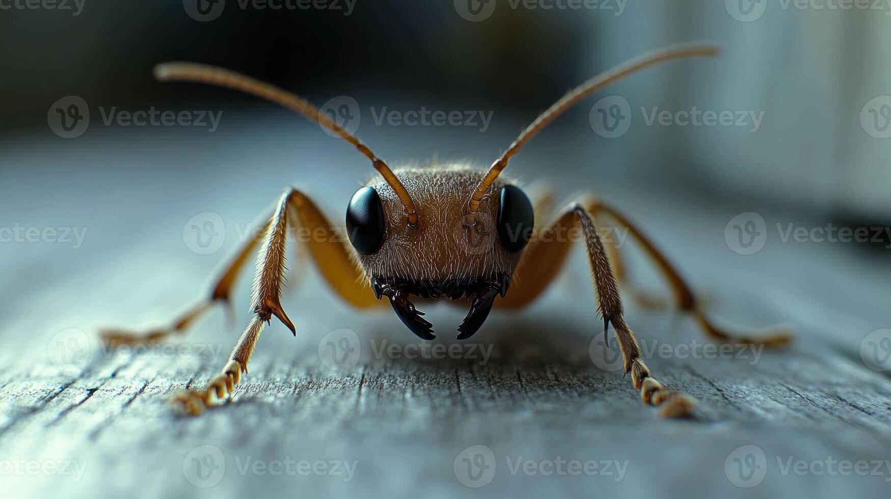 A close up of a bug with big eyes photo