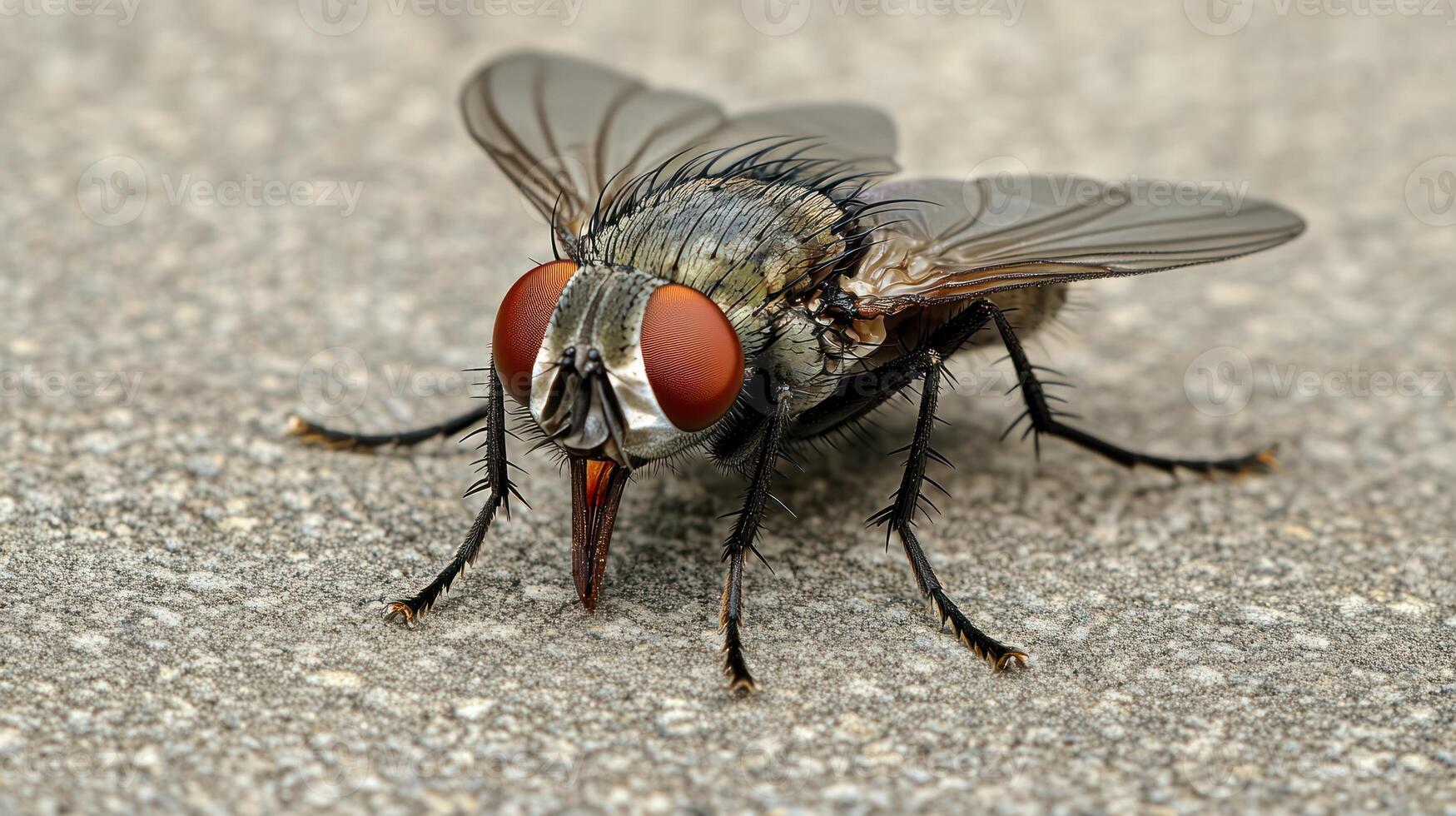 A fly with a big red eye photo