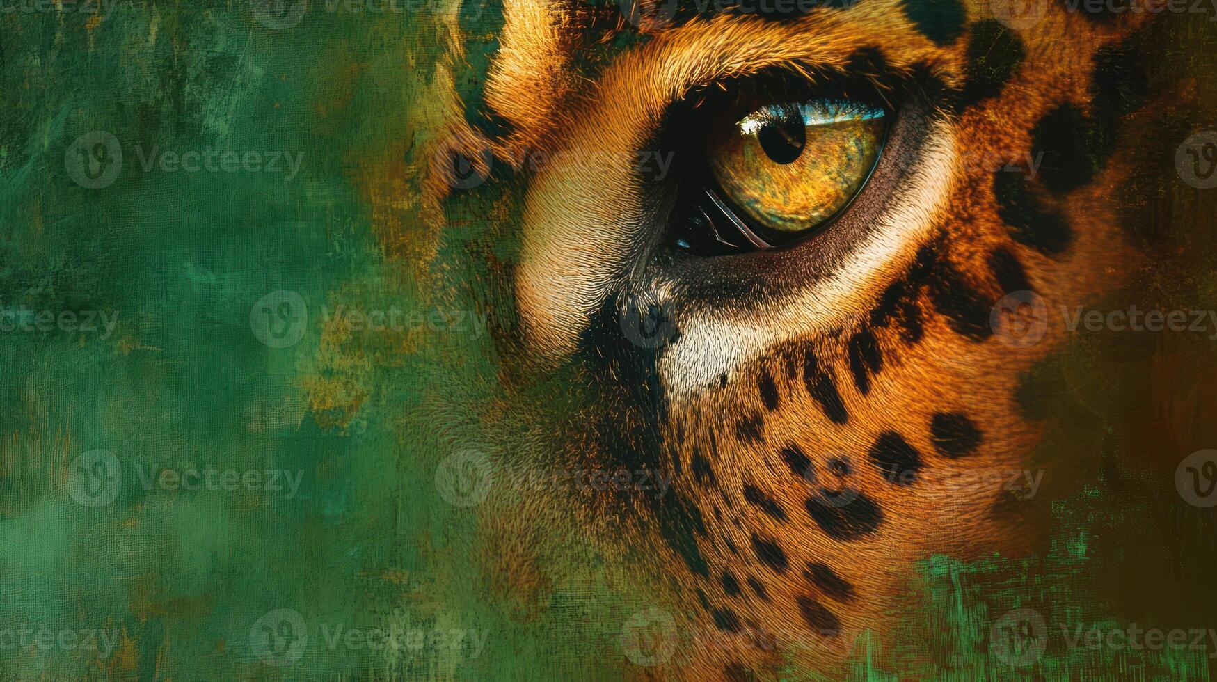 A close up of a leopard's eye photo