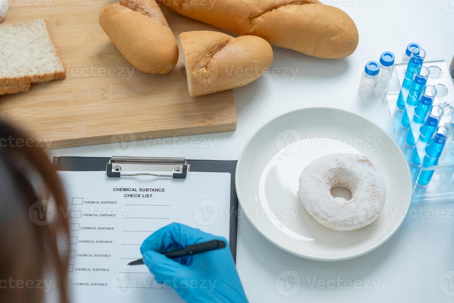 Scientist check chemical in laboratory. Control experts inspect the concentration of chemical residues. hazards, standard, prohibited substances, Microbiologist photo