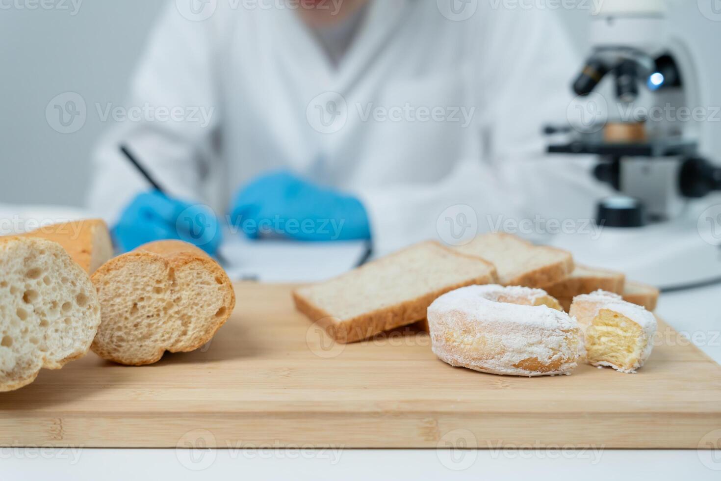 Scientist check chemical and fungus in laboratory. Control experts inspect the concentration of chemical residues, hazards, standard, prohibited substances, contaminate, Microbiologist photo