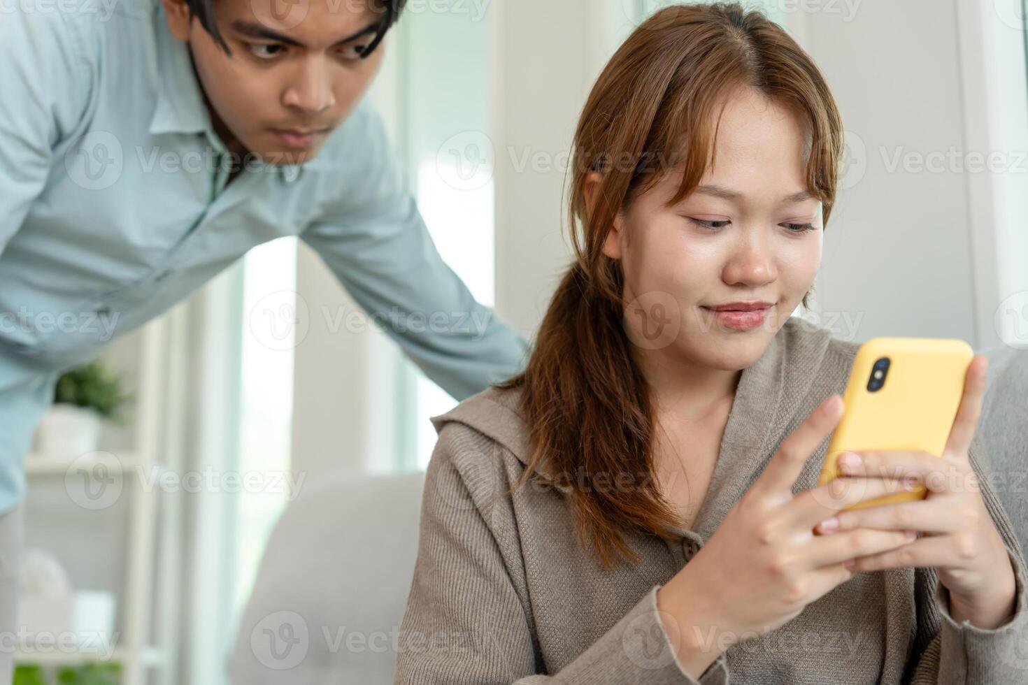 Double dating. wife use phone chat for somebody, have a fling, Bit on the side , Commit adultery ,Polygamy, wife was having an affair. family problem, infidelity, divorce, separate photo