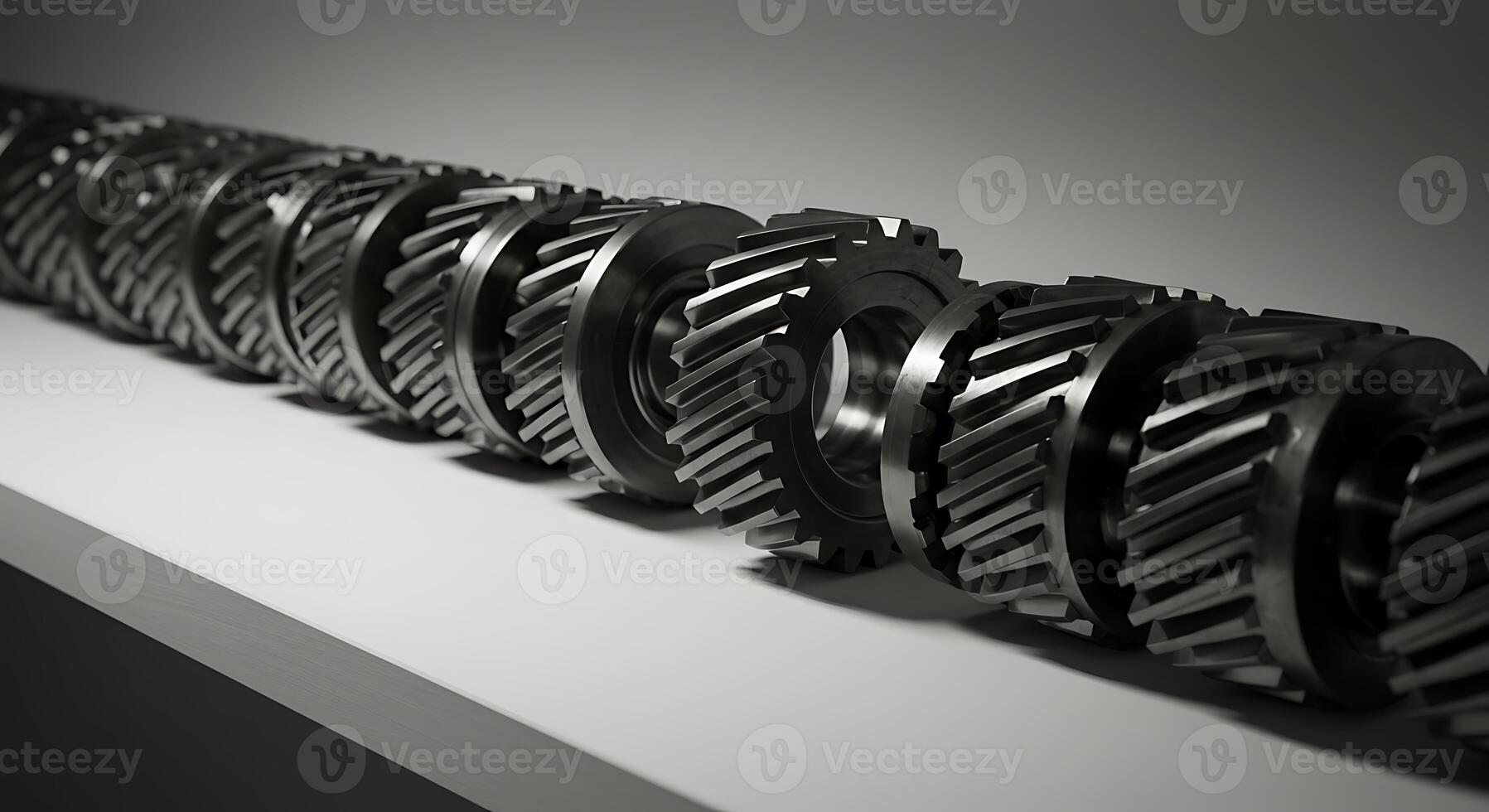 Gears Arranged in a Row Industrial Precision Components photo