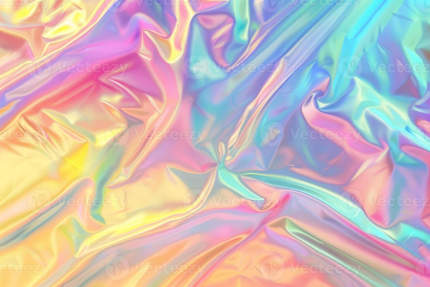 Soft waves of holographic pastel colors blend seamlessly, offering a dreamy backdrop that inspires imagination and artistic expression photo