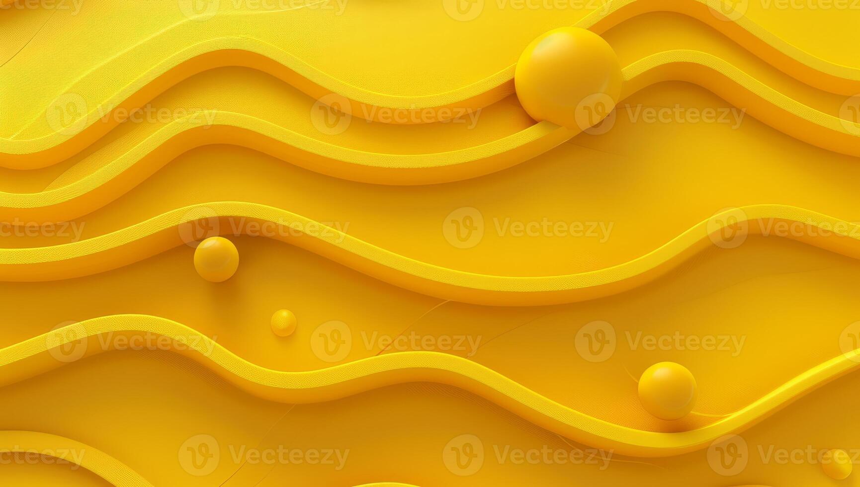 Dynamic curves and waves flow across bright yellow paper, inviting a lively interaction with light and shadow in a captivating composition photo