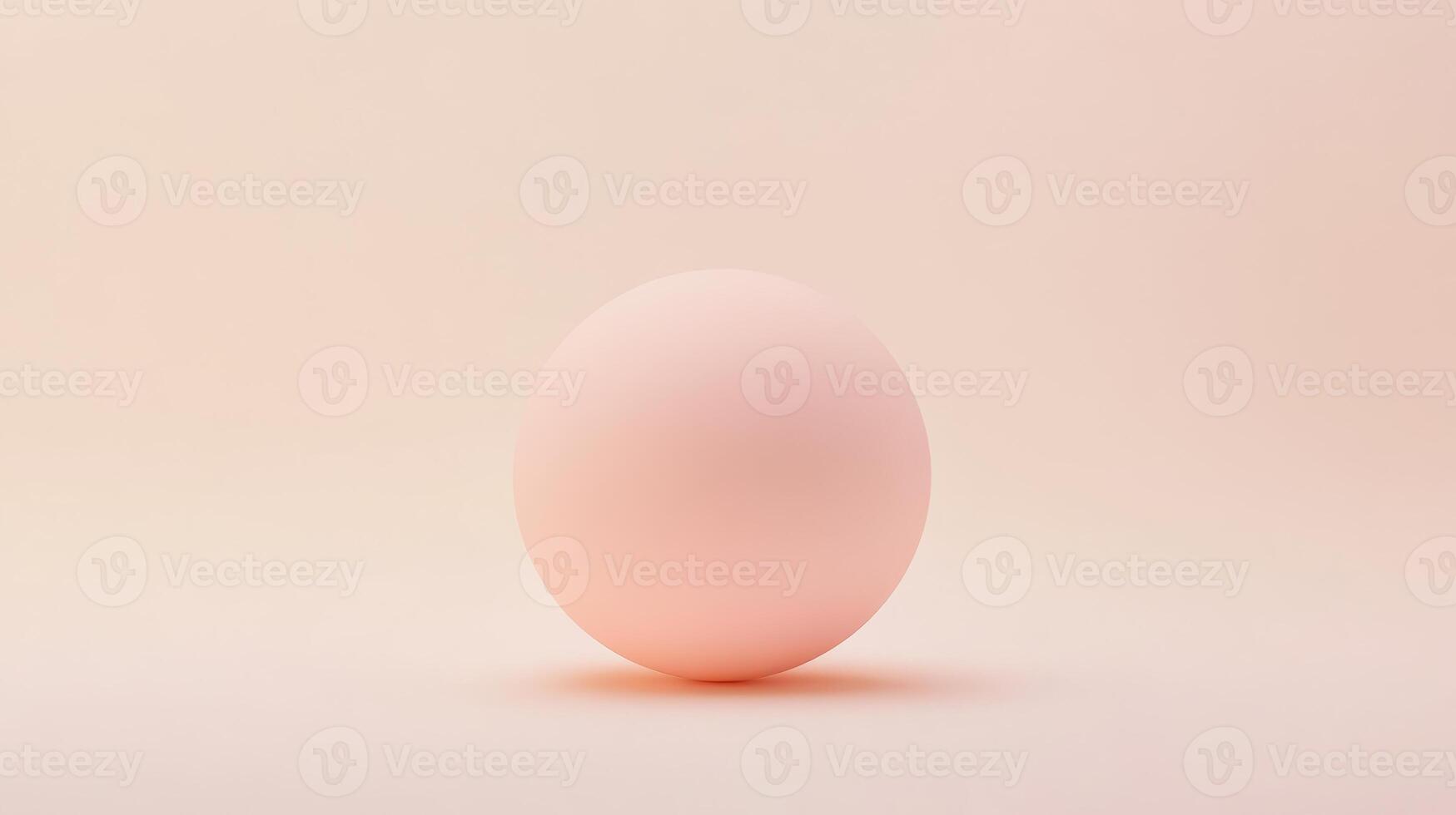 A single smooth sphere showcases a gentle gradient, perfectly centered against a soft, neutral background, creating a calm atmosphere photo